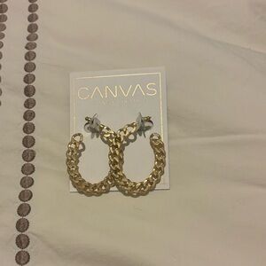 Brand new with tags Canvas gold hoops!